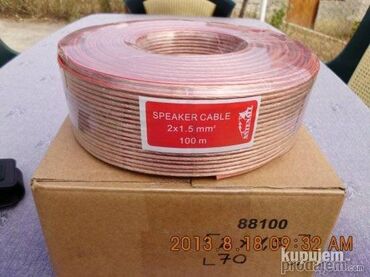 Zvučnici i stereo sistemi: Kabal za zvucnike-silikonski 2x 0,75mm=50din/m 2x1mm Kettz=75din; na lalafo.rs — 2 Zvučnici i stereo sistemi: Kabal za zvucnike-silikonski 2x 0,75mm=50din/m 2x1mm Kettz=75din; — 2