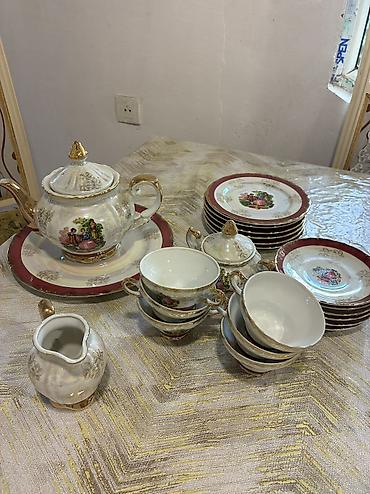 piknik sufrəsi: Yamasen fine porcelain japan isdesali Cay dest heresi 6 denedi caynik — 2