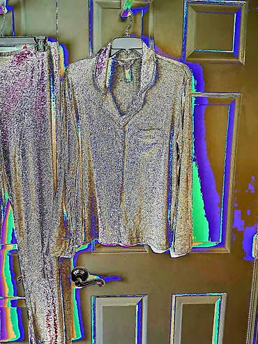 Пижамы: Шелковая пижама - Модель: классический комплект из атласного шелка с — 9