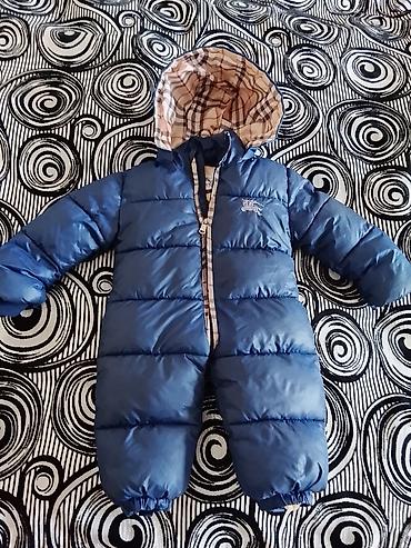 coban geyimi: Uşaq üçün qış kombinezonu - Rəng: göy - Model: qalın, puff tipli — 1