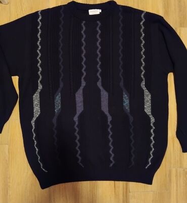 crne sa: Sweater, 2XL (EU 56), color - Black, Wool