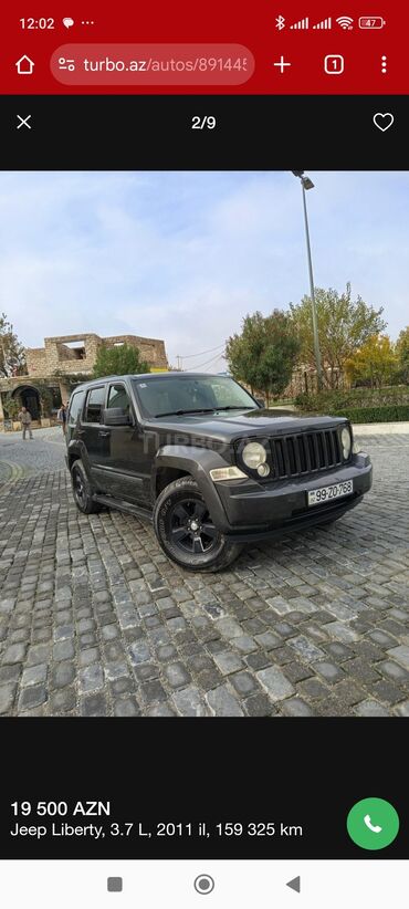 kreditle avtomobillerin satisi: Jeep Cherokee: 3.7 l | 2011 il 160000 km Universal