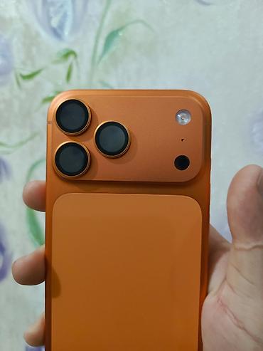 kyrgyz: IPhone 17 Pro Max, Б/у, 256 ГБ, Оранжевый, Коробка, 96 % — 8