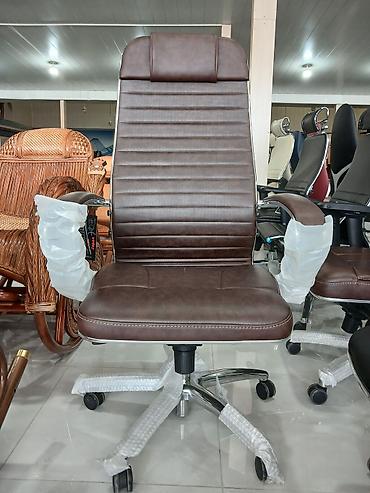 təzə mebellər: Ofis kresloları – müxtəlif modellər - Direktor tipi dəri kreslo (tünd — 6