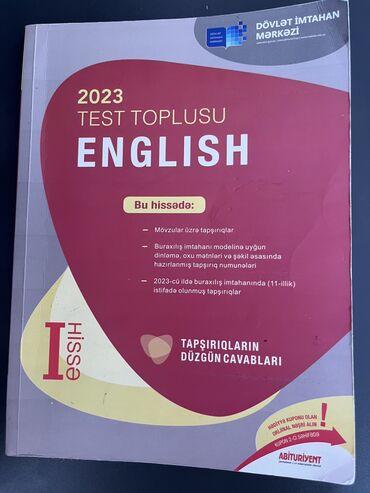 ingilis dili dim: İngilis dili (English) 1-ci hissə test toplusu Dim 2023