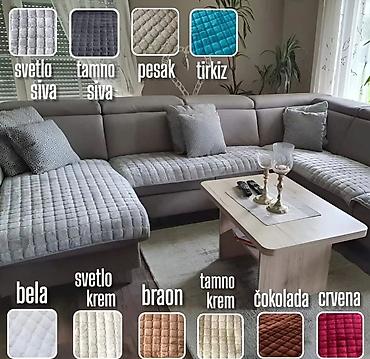 Prekrivači za nameštaj: Navlake za stolice akcija Sa karnerima 2700 din 6 kom jednobojne — 5