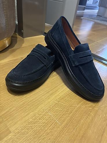 Ayaqqabılar: Məhsul: Kişi mokasinləri (lofer) - Rəng: Tünd göy (navy) - Material — 1