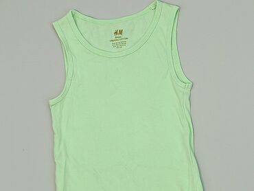 zielony podkoszulek: Podkoszulka, H&M, 5-6 lat, 110-116 cm, stan - Dobry