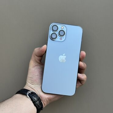 Apple iPhone: IPhone 13 Pro Max, Б/у, 256 ГБ, Pacific Blue, Защитное стекло, Чехол, Коробка, 87 %