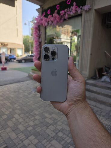 Apple iPhone: IPhone 16 Pro, 128 GB, Natural Titanium, Face ID, Sənədlərlə, Simsiz şarj