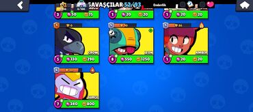 BRAWL stars Hesabı Nadir skinlər var+5000 mücevher