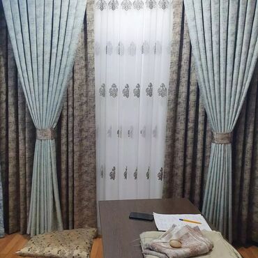 Pərdə və tüllər: Türkiyə istehsalı pərdələri - 1 metrəsi 15 - 20 - 25 manat, Modern — 12