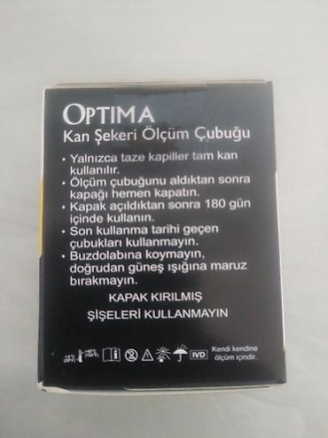 Qlükometrlər: Şəkər ölçüm stripi.Optima qanda şəkər ölçmə cihazı üçün çubuqlar.50 — 5