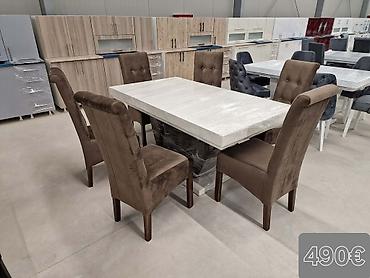 Setovi stolova i stolica: Trpezarijski set – sto sa 6 stolica - Moderan pravougaoni sto sa — 19