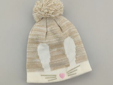 czapka zimowa beżowa: Hat, 7 years, 52-54 cm, condition - Perfect