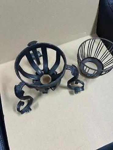 Žardinjere: Kovane gvozdene postolje/korpa za cveće - Materijal: kovan gvožđe — 13