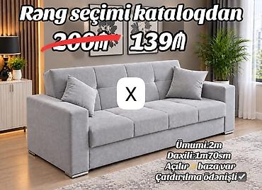 Rahat və funksional divan - Rəng seçimi kataloqdan - Ümumi ölçü: 2 m lalafo.az -da Rahat və funksional divan - Rəng seçimi kataloqdan - Ümumi ölçü: 2 m
