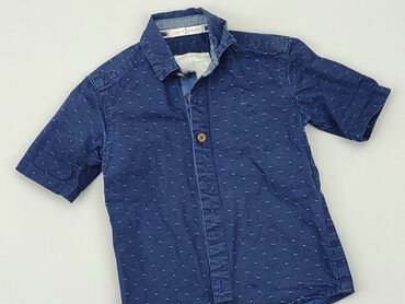 krótki czarny top na ramiączkach: Shirt 3-4 years, condition - Fair, pattern - Print, color - Blue