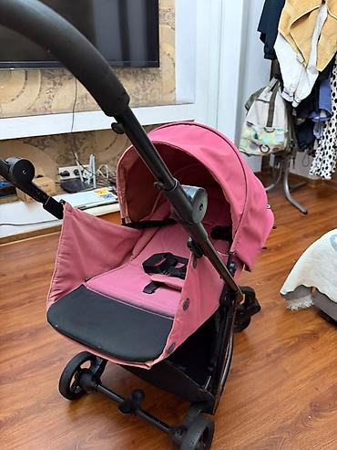 коляска sybex: Прогулочная коляска Cybex (розовый текстиль, черная рама) - Легкая — 2
