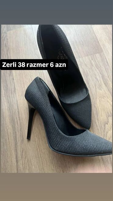 Boşqablar: Tuflilər, Ölçü: 38, rəng - Qara, Yeni