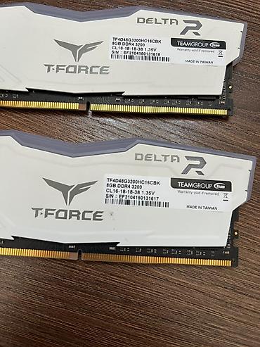 Оперативная память (RAM) для ПК: DDR4 16gb 3200mhz TEAMGROUP T-Force Delta R - Тип: DDR4 DIMM - Объем — 2