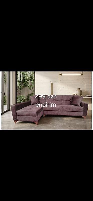 gencede islenmis mebeller: Künc divan dəstləri – müxtəlif modellər - Rahat L‑şəkilli dizayn, 3–4 — 4