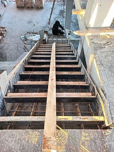 Бетонные работы: Моналиттен каркас куябыз баардык турун курабыз.апаловка,инструмент — 16