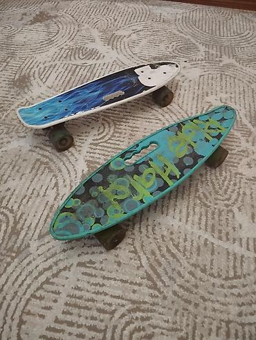 skeyt board: İki ədəd plastik kruyzer skeytbordu dəsti - Gövdə: sıx plastikdən — 1