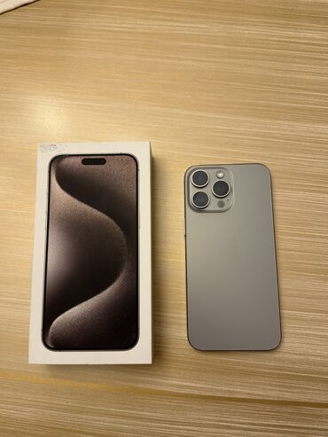 iphone bərdə: IPhone 15 Pro Max, 256 ГБ, Graphite, Беспроводная зарядка, Face ID