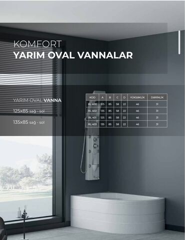 Duş poddonları: Duş kabinələr ara bölmələr hamam mebeləri Moydadırlar dolablar led — 4
