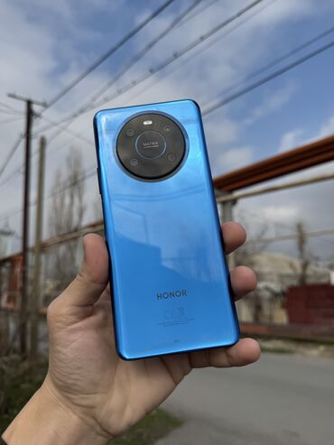 işlemiş telefonlar: Honor 9X, 128 GB, rəng - Göy, Barmaq izi, İki sim kartlı, Sensor