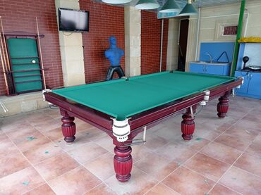 Bilyard masaları: - Bilyard masalarının satışı və təmiri. - Rus, Amerikan pool, Snooker — 8
