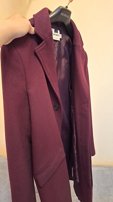 deri plas: Brend: Topman Model: Klassik palto Rəng: Tünd bənövşəyi/bordo Kəsim — 1