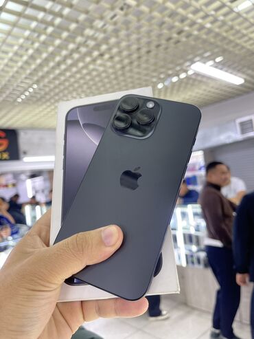 айфон 16 про макс бу цена: IPhone 16 Pro Max, Колдонулган, 256 ГБ, Black Titanium, Коргоочу айнек, Каптама, Куту, 100 %