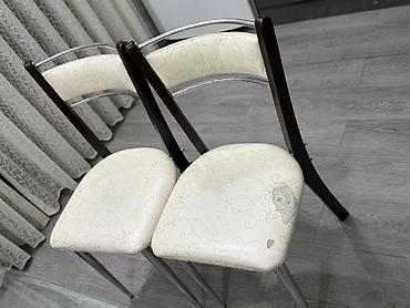 kafe stul: Mətbəx/dining üçün 4 ədəd stul dəsti - Material: qara-qəhvəyi taxta — 1