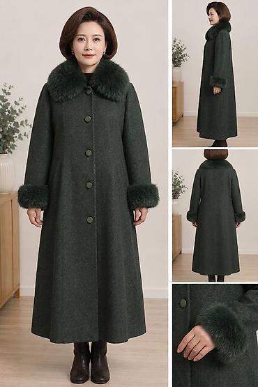 Пальто: Пальто, Классика, Зима, Драп, Длинная модель, Однобортная модель — 1