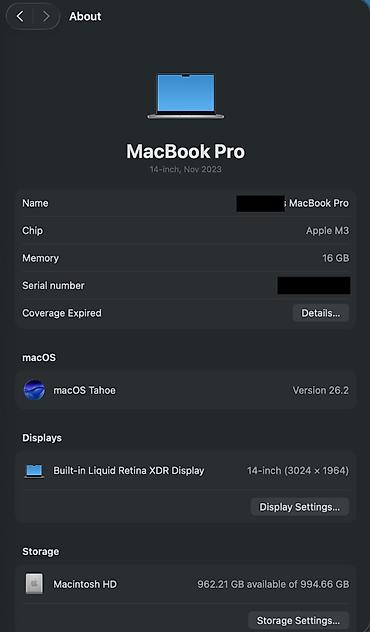 Ноутбуки Apple (MacBook): Apple M3, ОЗУ, RAM: 16 ГБ — 6