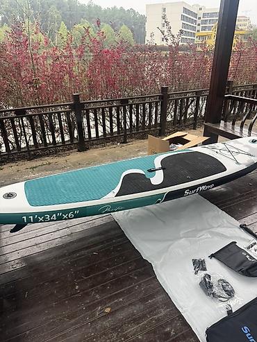 Лодки и комплектующие: Надувной SUP-набор SurfWave (полный комплект для сапсерфинга) аренда — 5