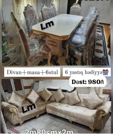 divan şəkilləri: Divan + Masa dəsti Sifarişlə hazırlanır. Dəst şəkildə : 980₼ Divan 