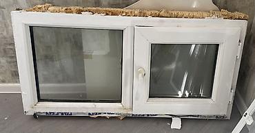 pul sekilleri: PVC pəncərə bloku - Material: ağ rəngli PVC profil - Quruluş: 2 — 2