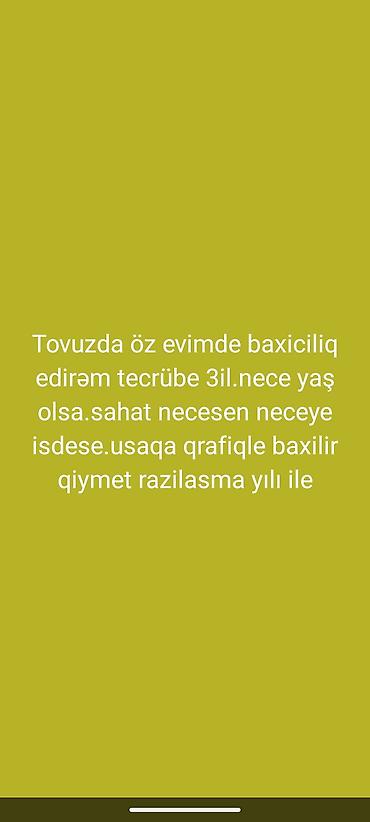 Tovuzda ev şəraitində uşaq baxıcılığı xidməti - 3 illik təcrübə -