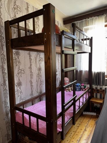 Ev və bağ: Oğlan və qız üçün, Çarpayı, Matrassız, Siyirməsiz, Taxta