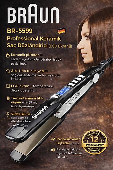 №: 13402 Məhsulun adı: Saç üçün düzləşdirici Braun BR-5599