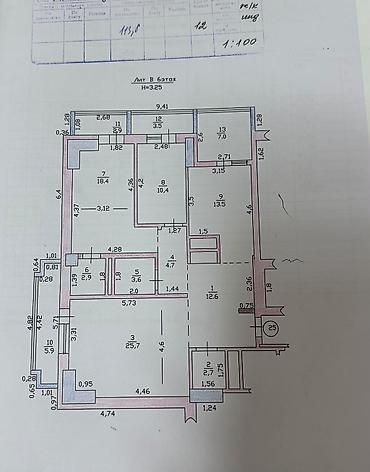 114: 3 комнаты, 114 м², 7 мкр Элитка, 6 этаж, Евроремонт — 7