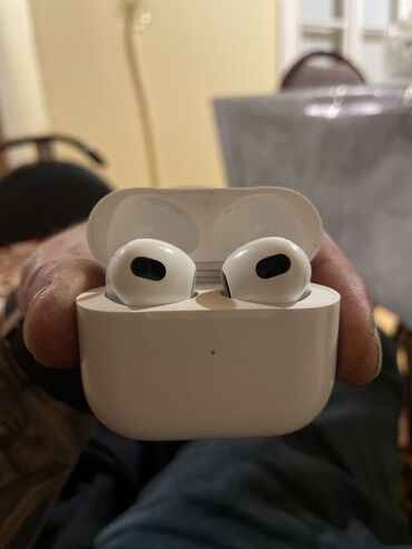 tv wifi qosmaq: İşlənmiş Simsiz (Bluetooth) Qulaqcıqlar, Apple, rəng - Ağ