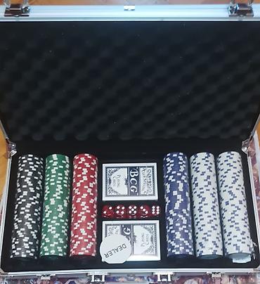 300: Poker fiskalar dəsti.Dəstə 300 ədəd fiska daxildir 2 dəst kart 5 oyun — 1