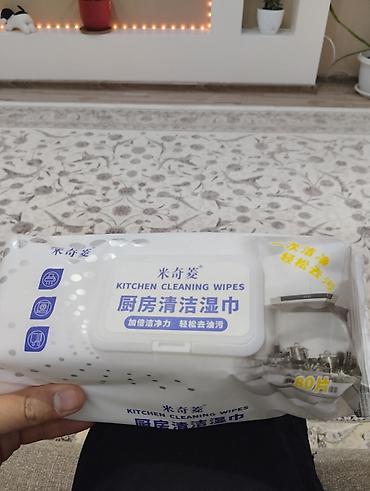 Хозтовары: Влажные салфетки для кухни Kitchen Cleaning Wipes - Формат: большая — 1