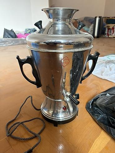 Elektrik samovar – paslanmayan metal gövdə, iki tərəfli