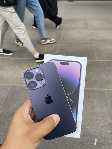 клавиатура и мышь для телефона в бишкеке: IPhone 14 Pro, Б/у, 256 ГБ, Deep Purple, Коробка, Чехол, 86 %