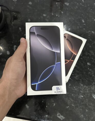 Apple iPhone: IPhone 16 Pro Max, Новый, 256 ГБ, Black Titanium, Кабель, Коробка, 100 %